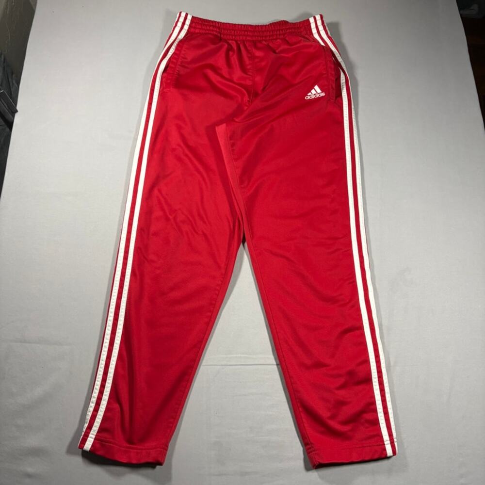 Vintage y2k red adidas tear away track pants